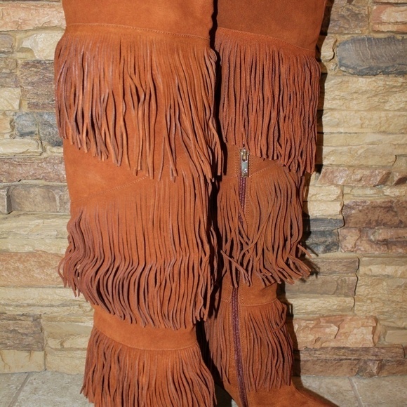 CHINESE LAUNDRY OVER THE KNEE SUEDE BOOTS - Picture 6 of 7